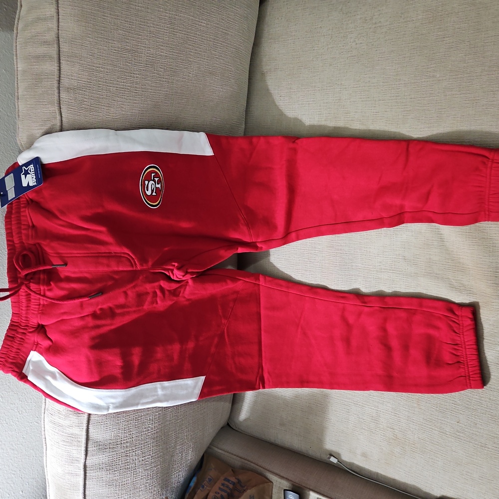 49ers Heavyweight Red Sweatpant. Bottoms.  NWT.